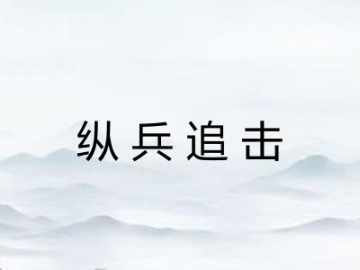 纵兵追击