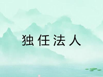 独任法人