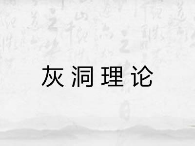 灰洞理论