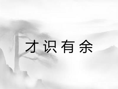 才识有余