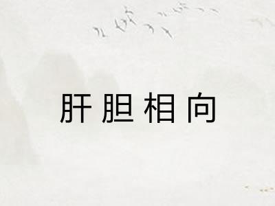肝胆相向