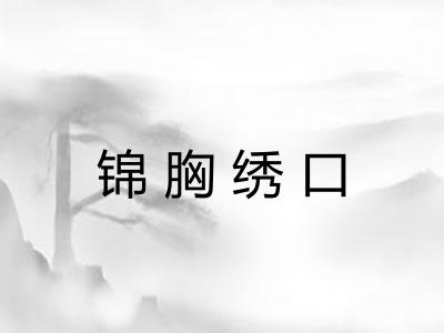 锦胸绣口