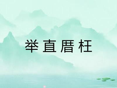 举直厝枉