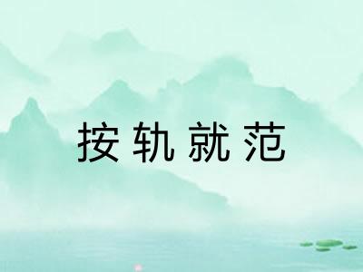 按轨就范