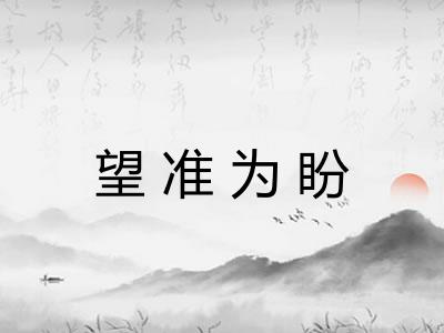 望准为盼