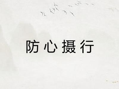 防心摄行