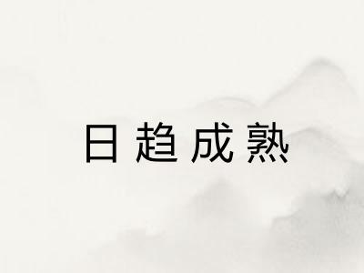 日趋成熟