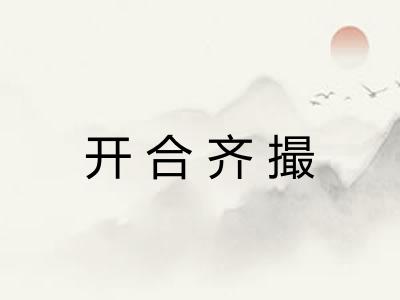 开合齐撮