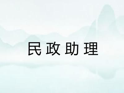 民政助理