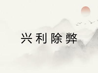 兴利除弊
