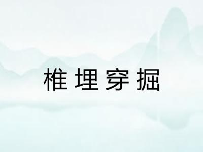 椎埋穿掘