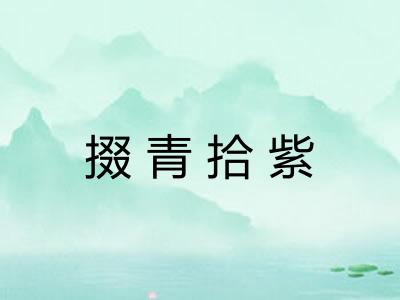 掇青拾紫