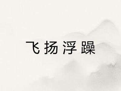 飞扬浮躁