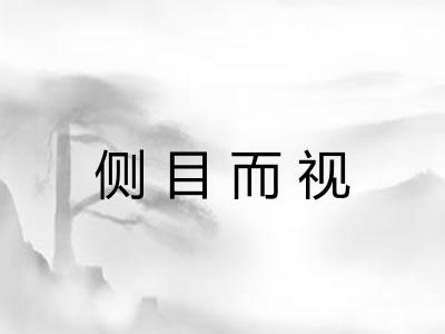 侧目而视