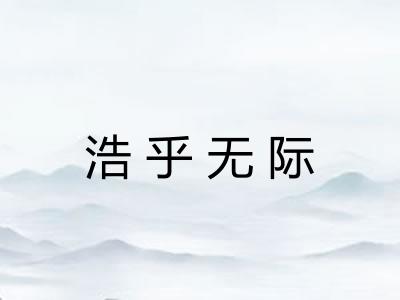 浩乎无际