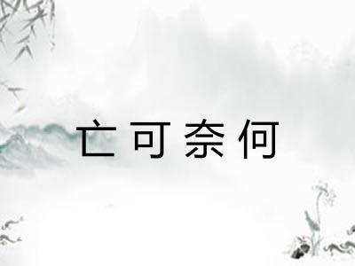 亡可奈何