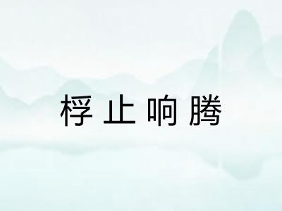 桴止响腾