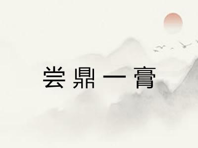 尝鼎一膏