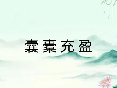 囊橐充盈