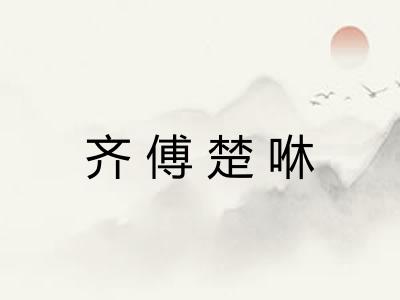齐傅楚咻