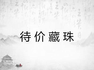 待价藏珠