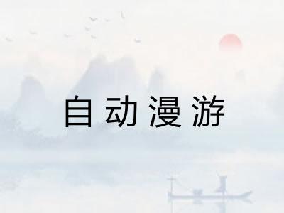 自动漫游