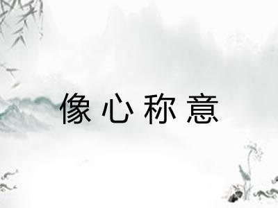 像心称意