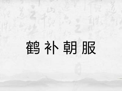 鹤补朝服