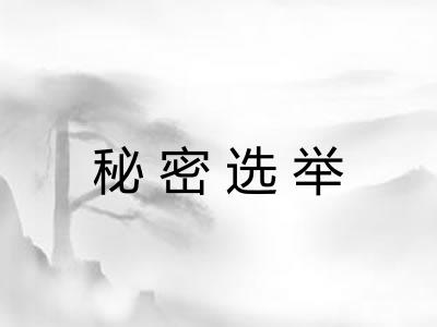 秘密选举