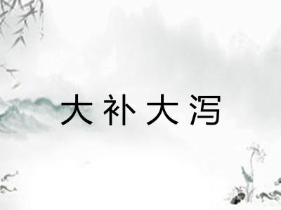 大补大泻
