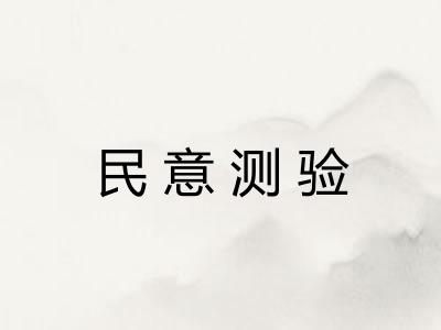 民意测验