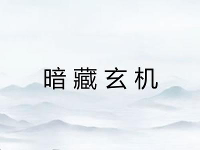 暗藏玄机
