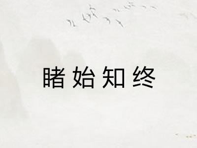 睹始知终