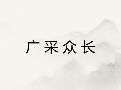 广采众长