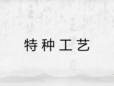 特种工艺