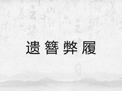 遗簪弊履