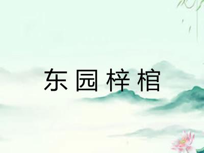 东园梓棺
