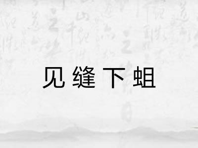 见缝下蛆