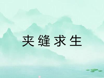 夹缝求生