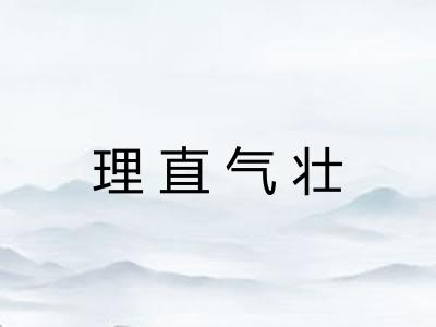 理直气壮