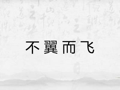 不翼而飞