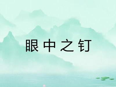 眼中之钉 眼中之钉