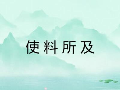 使料所及