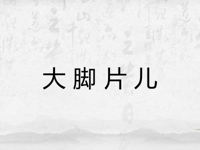 大脚片儿