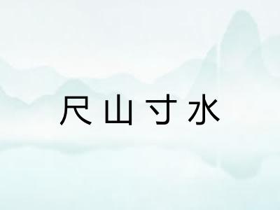 尺山寸水