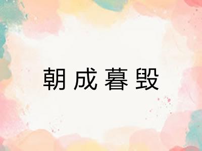 朝成暮毁