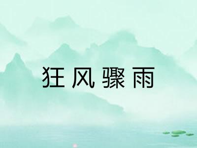 狂风骤雨