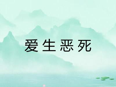 爱生恶死