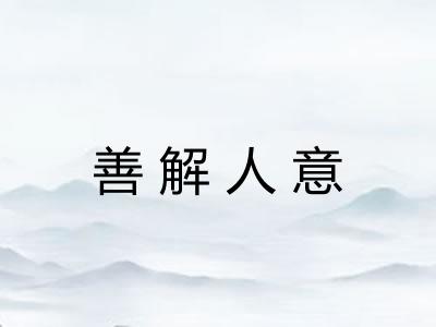 善解人意