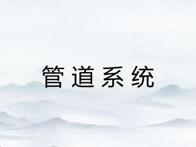 管道系统